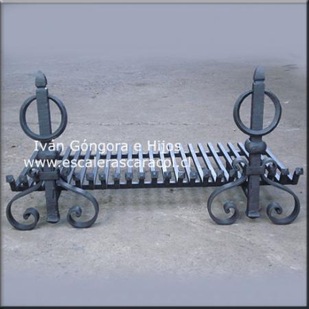 Conjunto parrilla y morrillos.